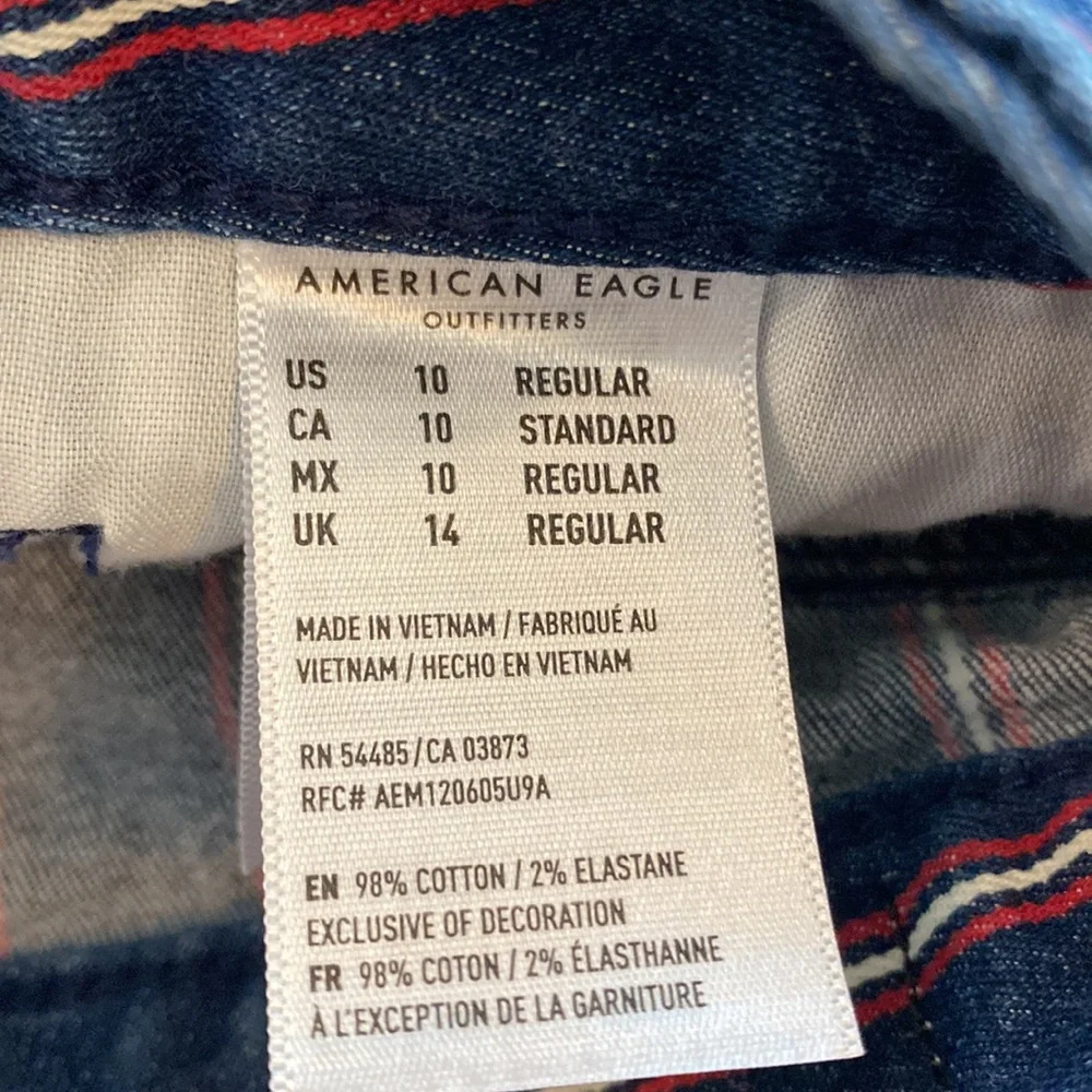 American Eagle Red/White/Blue High Rise Mini Skirt, Women’s size 10 - Picture 6 of 9